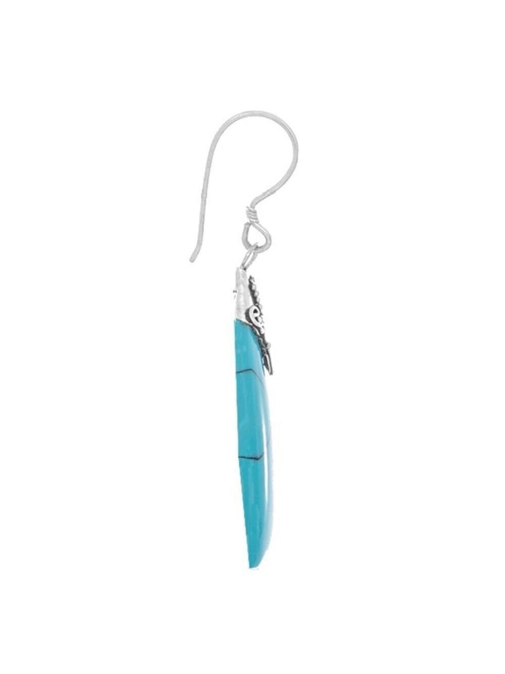 Sterling Silver Turquoise Earrings - Picture 3 of 3